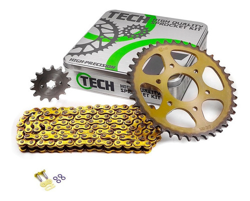 Kit Transmision Bajaj Rouser Ns 200 39/14 Cadena Con Oring