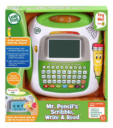 Garabatos Del Sr. Lápiz De Leapfrog, Escribir Y Leer, Verde