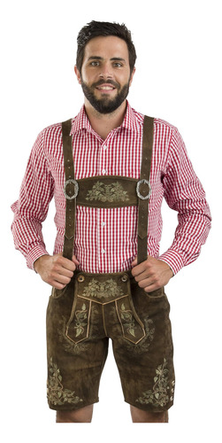 Herbstlaub Authentic Mens Bavarian Lederhosen - Oktoberfest