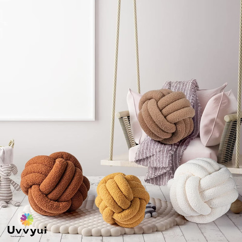 Almohada Knot Ball Uvvyui, Suave, Decorativa Para El Hogar,