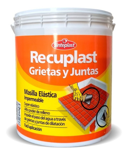 Recuplast Grietas Y Juntas | Masilla Elástica | Blanco | 5kg