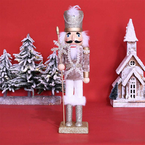 Madera Navidad Cascanueces Marioneta Hogar Escritorio Oro