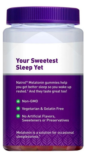 Melatonina 10 Mg Natrol | Tamaño Grande | 140 Gomitas Sabor Fresa