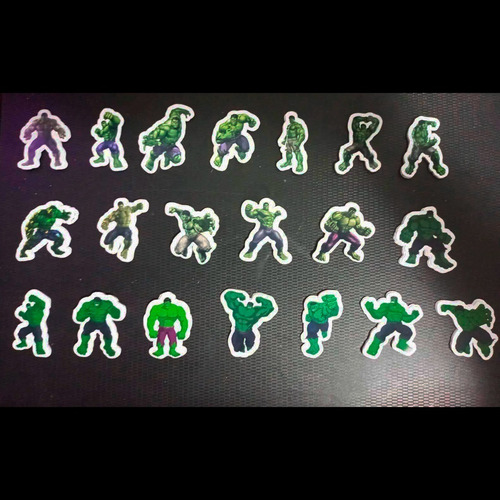Imagem 2 de 2 de 100 Tags, Topper, Apliques Festa Herois - Hulk