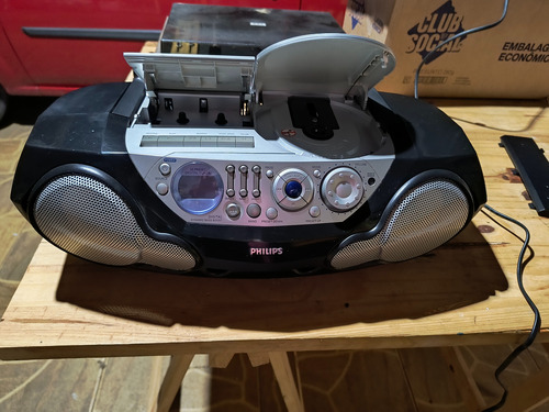 Rádio Philips Az2055 Funcionando Preto (Usado)
