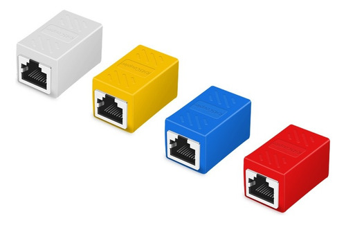 Adaptador Conector Extensor De Red Rj45 Lan Ethernet 4pcs