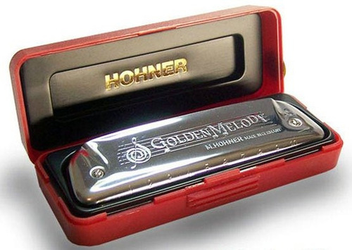 Imagem 5 de 6 de Gaita De Boca Hohner Harmônica Golden Melody C (dó) + Nf