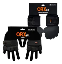 Comprar Pack Guantes Muñequeras Orxfit Pesas Gym Entrenamiento Negr