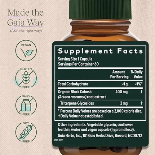 Cohosh Negro De Gaia Herbs - Apoyo A La Menopausia