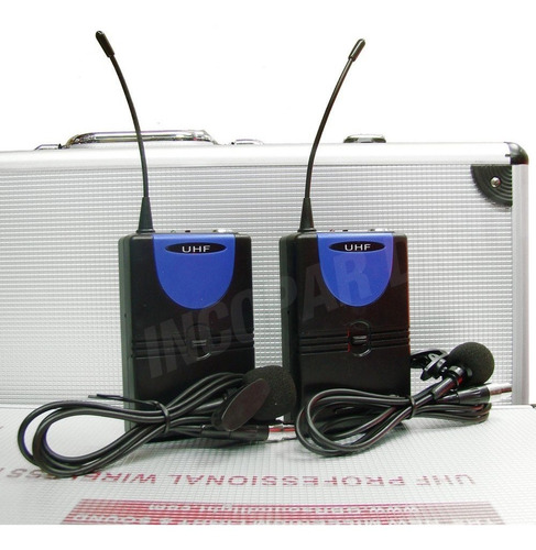 2 Microfonos Inalambricos Corbateros Gbr Uhf 300