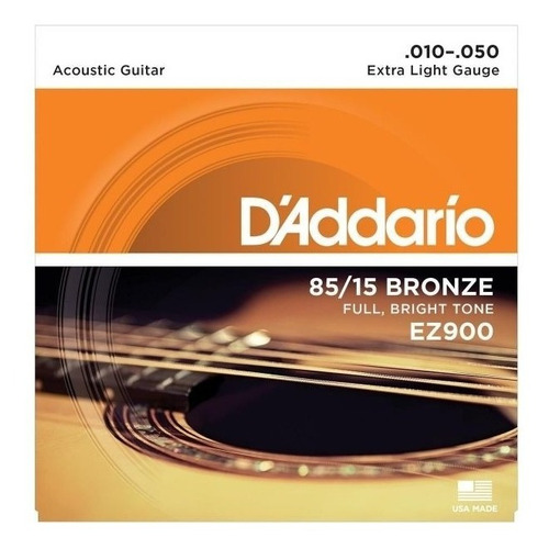 Encordado Guitarra Acustica Bronze Ez900 Daddario Musicstore