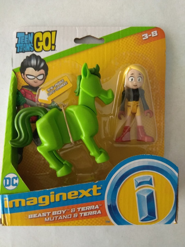 Imaginext Dc Teen Titans Beast Boy & Terra Chico Bestia