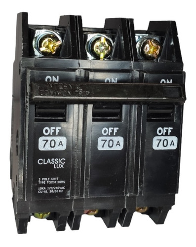 Breaker 3x70 Amp Classic Lux Thqc Superficial