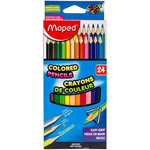 Lápices Maped Color'peps Triángulos De Color, Colores Surtid