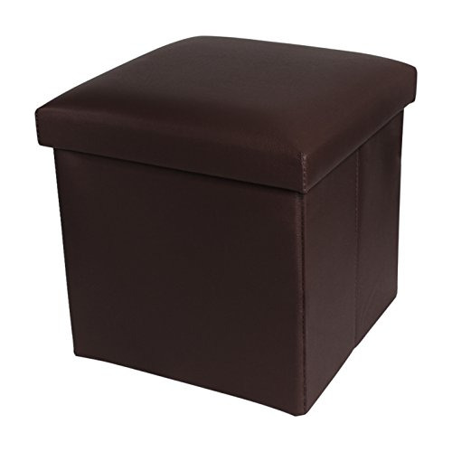 Ot01 Leather Folding Storage Ottoman Cube Footrest Seat...