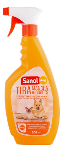 Limpador Sanol Dog Tira-Mancha e Odores Uso Veterinário em frasco 500ml