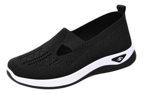 Zapatos De Malla Para Mujer, Transpirables, Informales, Con Suela Suave, Planos, Talla S