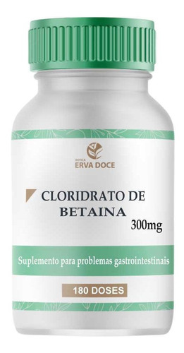 Cloridrato De Betaina 300mg 180 Doses