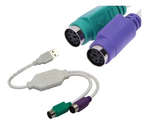 Adaptador Convertidor Conector Ps2 A Usb Teclado Y Mouse Ps2