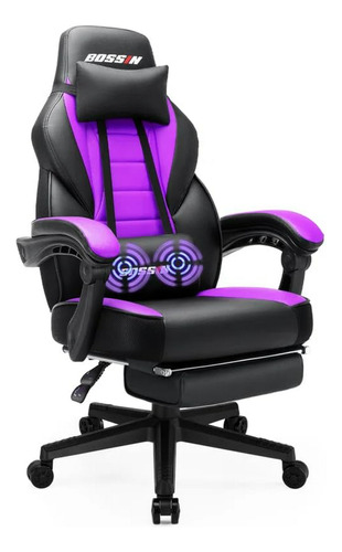 Silla Para Juegos Morada, Silla De Escritorio De Cuero Para 