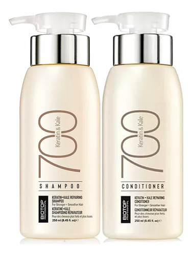 Biotop Shampoo + Acondicionador 700 Keratina + Kale 250 Ml