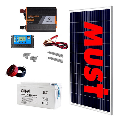  Kit Solar Con Inversor Casa O Motorhome