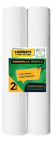 Sabanillas De Papel Desechable Pack De 48  Mts X 2 Rollos