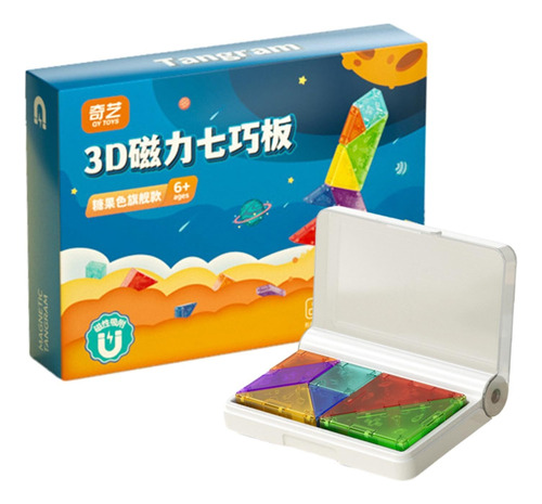 Rompecabezas Magnético Tangram, Portátil