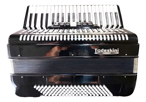 Sanfona/gaita/acordeon Todeskini 120 Baixos 7 Registros Cor Preto