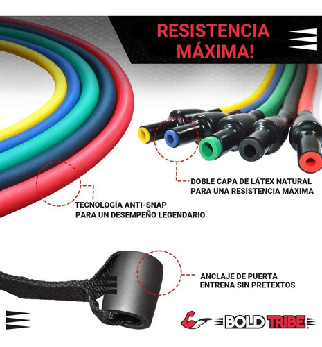 Set 19 Pz Ligas Resistencia Tubulares Con 5 Minis X Heavy