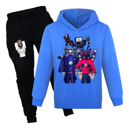 Conjunto De Sudadera Cosplay De Baño Skibidi Toilet Navidad