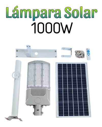Lámpara Solar 1000w Gris