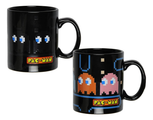 Taza Just Funky Pac-man, Reactiva Al Calor, Que Cambia De Co