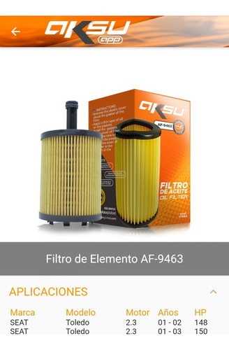 Filtro De Elemento Seat