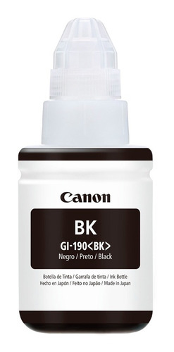 Botella Tinta Canon Gi190 Recarga Insumo Impresora Pixma    