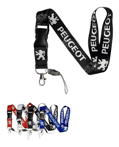 Lanyard Peugeot Llavero Para Autos Y Más