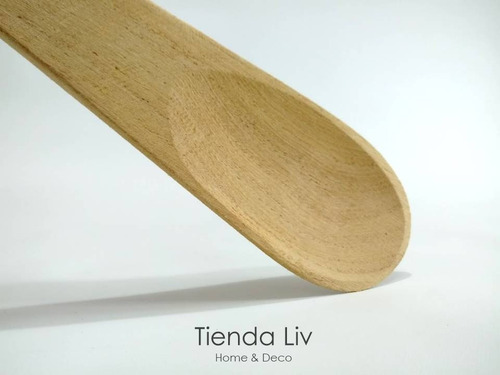 Imagen 4 de 6 de Cuchara De Madera Para Olla 30 Cm Para Pintar Algarobo