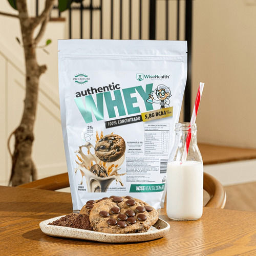Kit 2 Authentic Whey 900g Chocolate + Cookie Maltado - Wise
