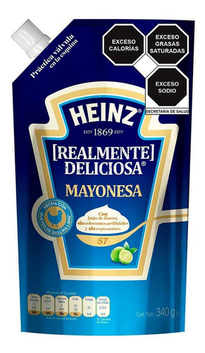 Mayonesa Heinz Original Pouch 340g