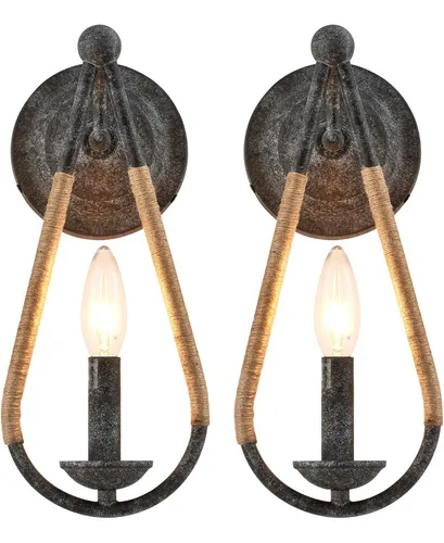 comprar Vanzarla Apliques De Pared Rústicos, Juego De 2, Tocador Sim