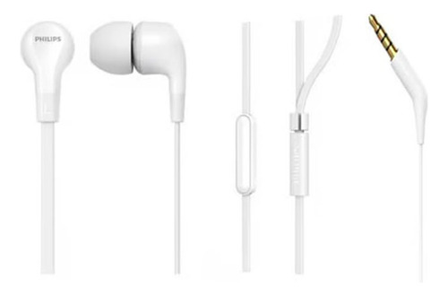 Audífonos Philips Tae1105 In Ear Con Micrófono Blanco