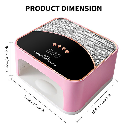 Lampara De Uñas 45led Secador Profesional Uñas Uv Manicura