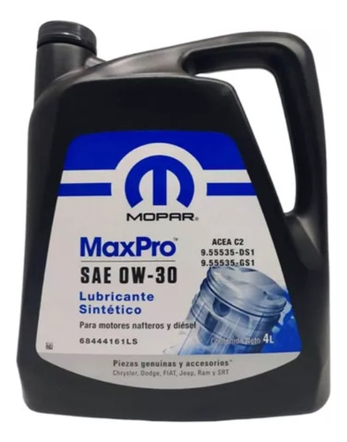 Aceite Mopar Maxpro 0w-30 X4l Fiat
