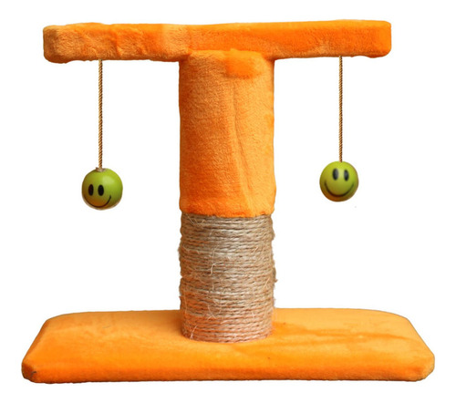 Rascador Juguete Para Gatos Torre Mueble Con Accesorios Gato Color Naranja