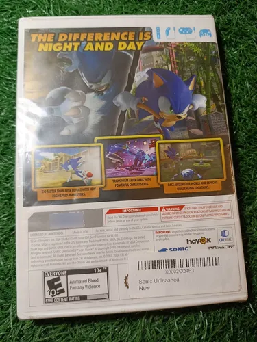 Nintendo Sonic: Unleashed Wii.