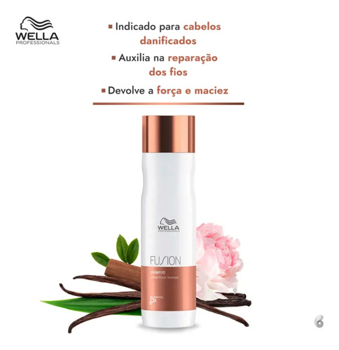 Wella Kit Fusion Restauração Shampoo 250ml (5 Unidades)