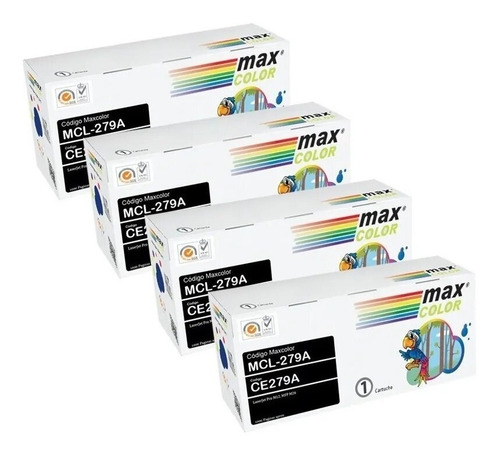 Imagen 1 de 2 de Pack 4 Toner Alternativo 79a Impresora M12a/w M26a/nw Cf279a
