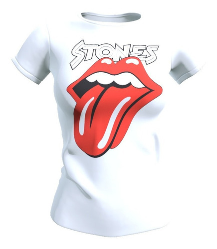 Polera Mujer Diseño The Rolling Stones, Poliester