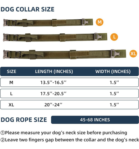 Maiiu Collar Táctico Para Perro, Collar De Perro De Nailon D