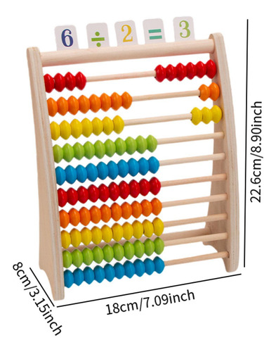 Abacus De Madera 10 Filas Marco De Madera De Madera Juego